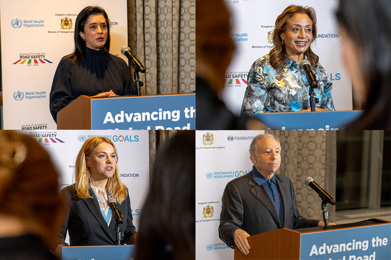 Speakers included Dr Hanan Balkhy, WHO Regional Director for Eastern Mediterranean, Dr Amani Abou-Zeid, African Union Commissioner for Infrastructure, Tatiana Molcean, Executive Secretary, UNECE, and Jean Todt, UN Special Envoy for Road Safety.