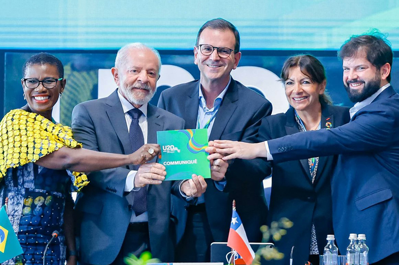 The U20 urban communique was launched by Brazil President Lula da Silva, together with Rio’s Mayor Eduardo Paes, and Paris Mayor Anne Hidalgo and leaders from around the world.